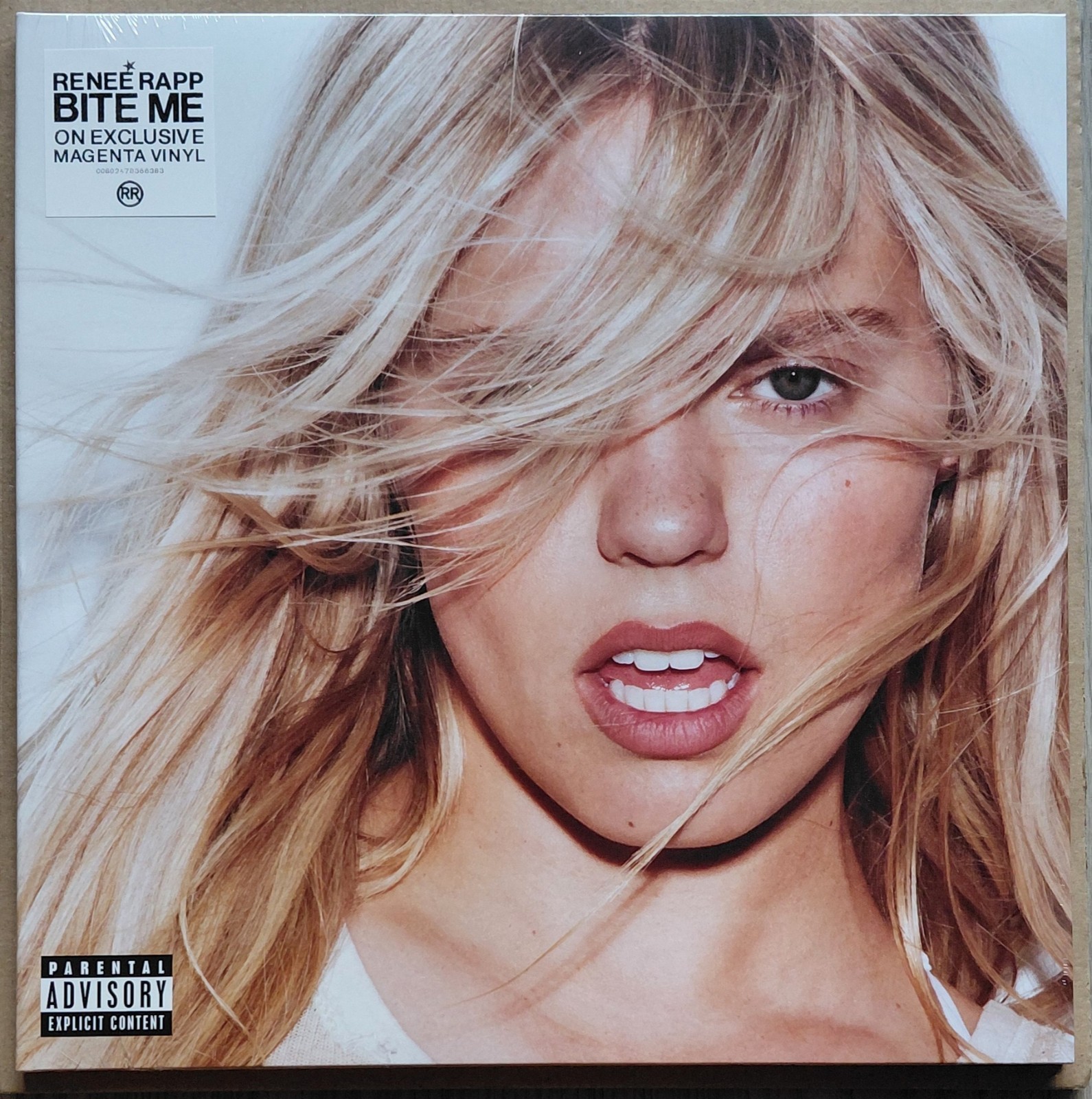 Renee Rapp Bite Me Magenta Vinyl & SIGNED 12″ Print with Handwritten Lyric