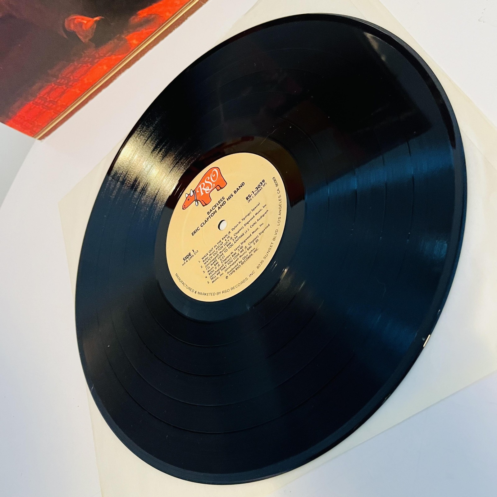 Eric Clapton Backless 12″ Black Vinyl LP 1978 USA Blues Classic Rock Vintage