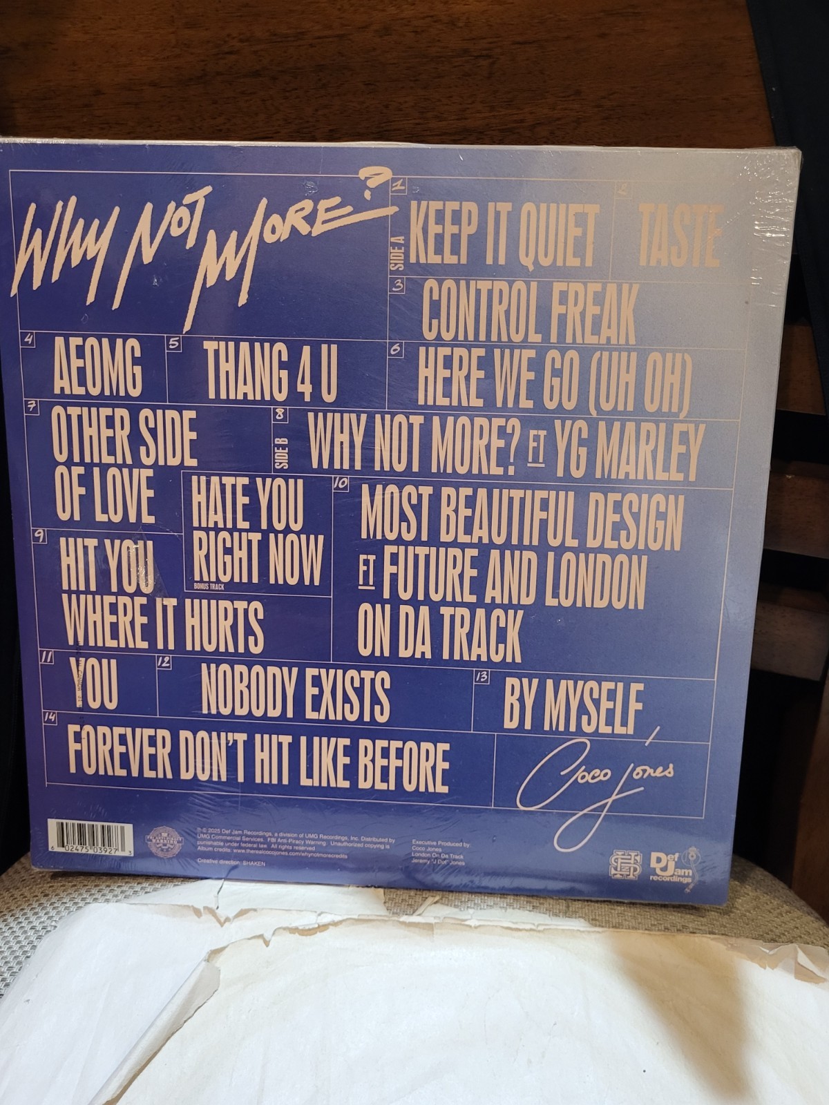 Coco Jones – Why Not More? LE Blue Vinyl SEALED
