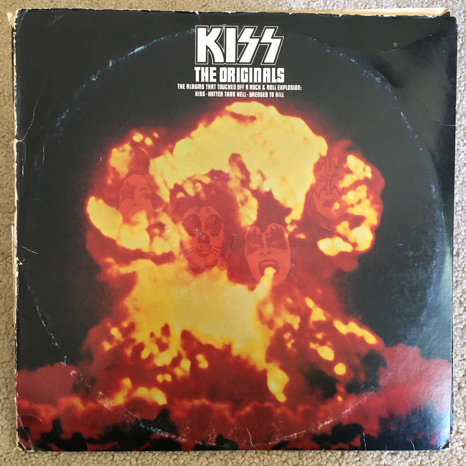KISS – THE ORIGINALS, 3 LP records, 1st Press 1976, NBLP-7032 – EX w/ Extras