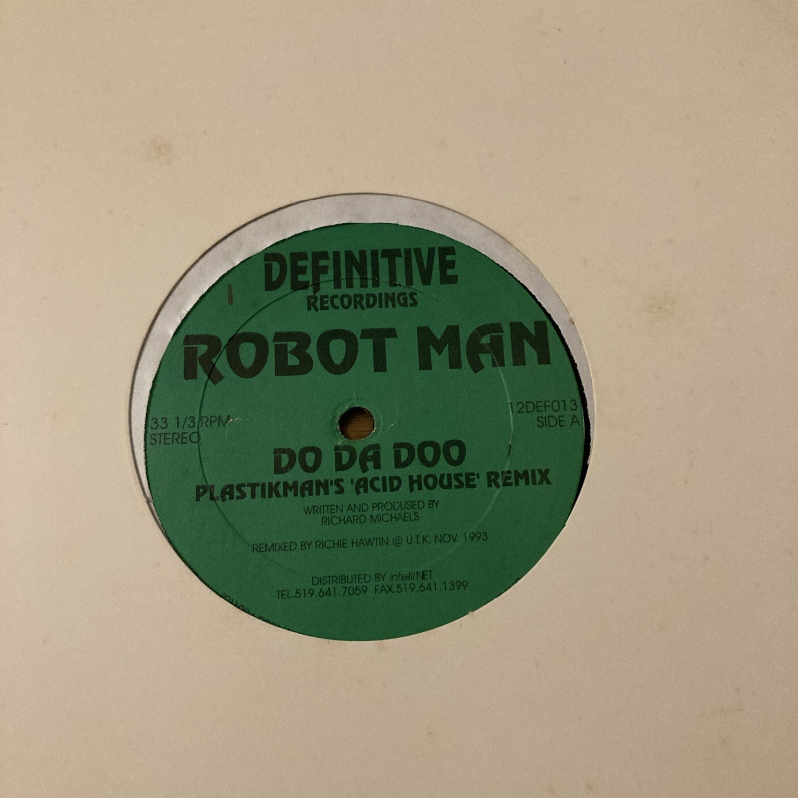 Robot Man – Do Da Doo (Plastikmans Acid House Remix) Definitive – Acid House 12”