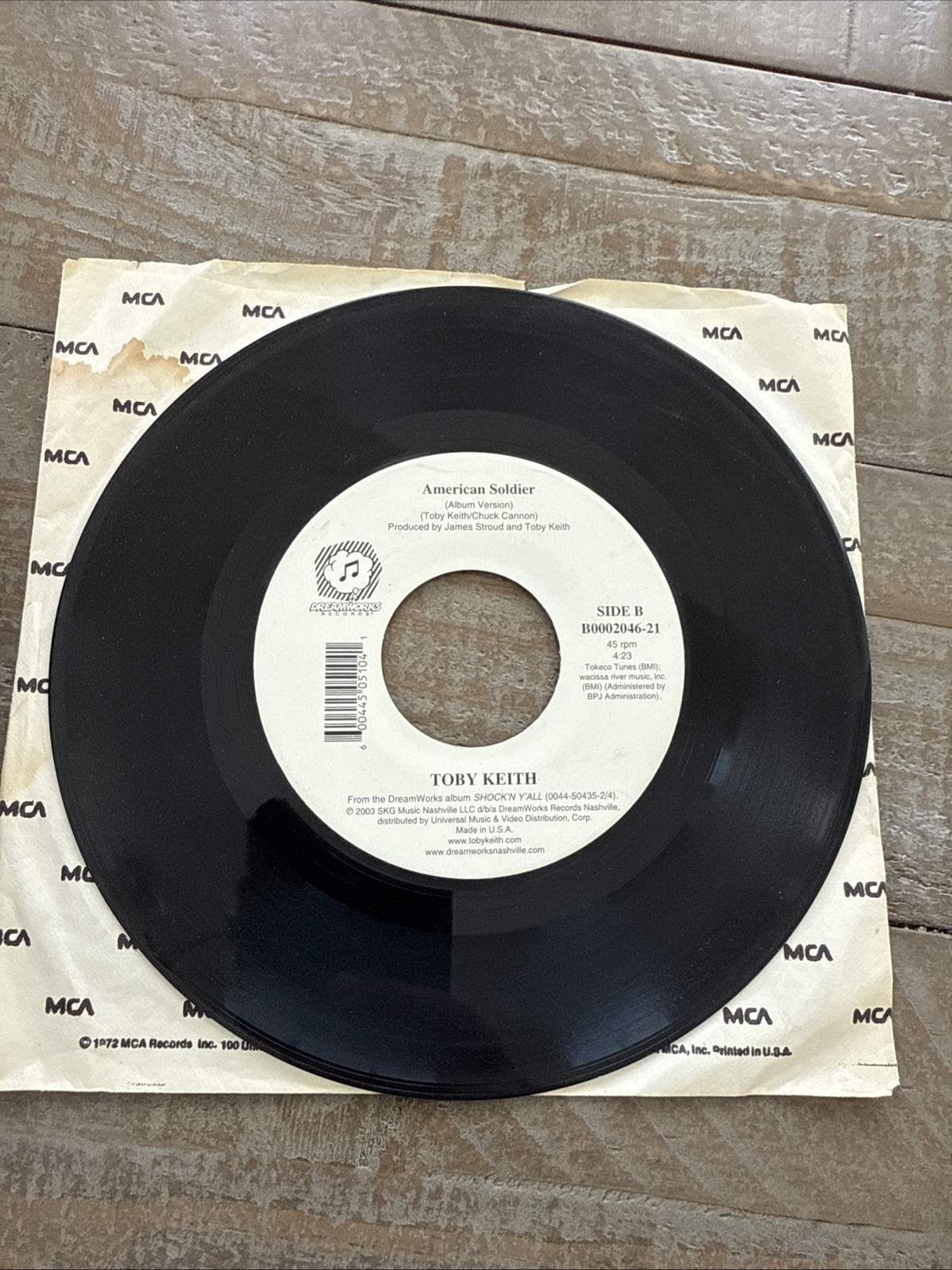 American Soldier by Toby Keith (Record, Jukebox 45 Vinyl