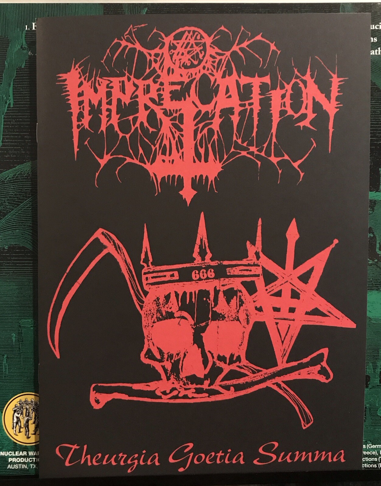 Imprecation – Theurgia Goetia Summa LP 2024 Nuclear War Now [Clear Splatter] NEW