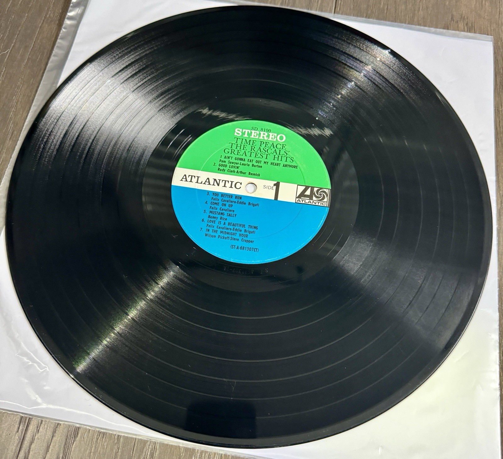 The Rascals Time Peace Greatest Hits LP 1968 Atlantic SD 8190 VG/VG