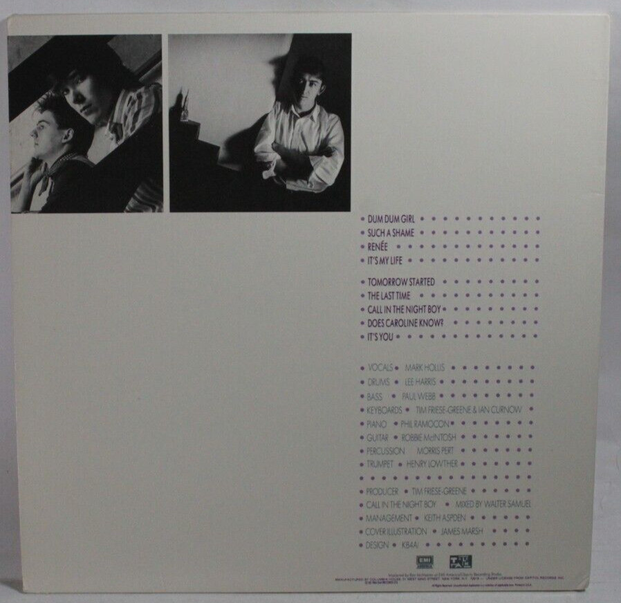 Talk Talk – Lp – It’s My Life – 80’s Electronic Rock Pop New Wave Indie