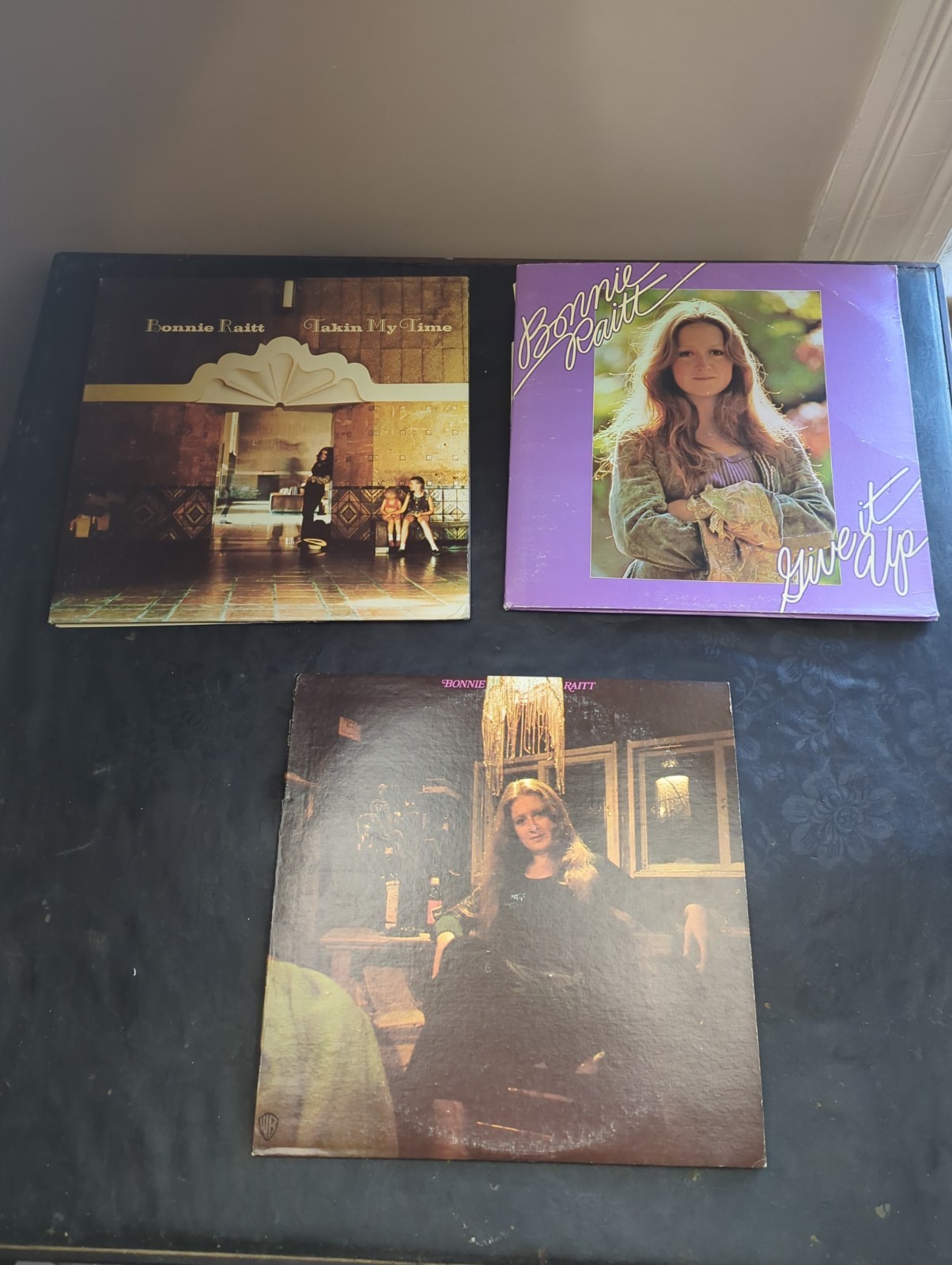 3 Bonnie Raitt Vinyl LP Lot Blues Rock Soft Rock Early 70s Takin’ My Time Give