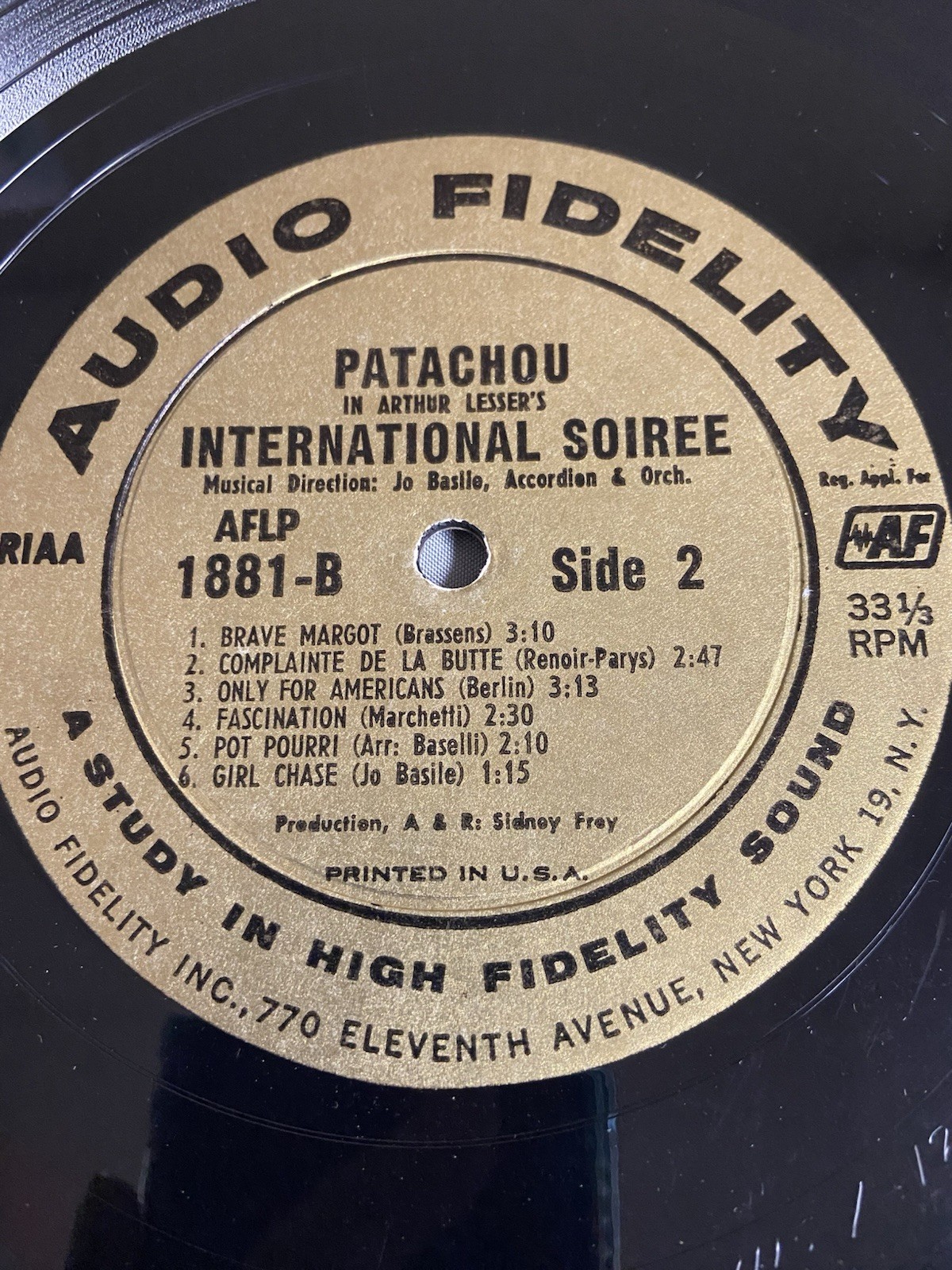 Patachou France’s Singing Star 1958 Album LP International Soiree