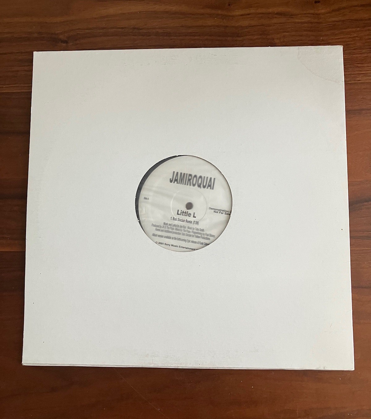 Jamiroquai Little L 12″ Promo Vinyl Bob Sinclair Remix 2001 Untested Pls Read