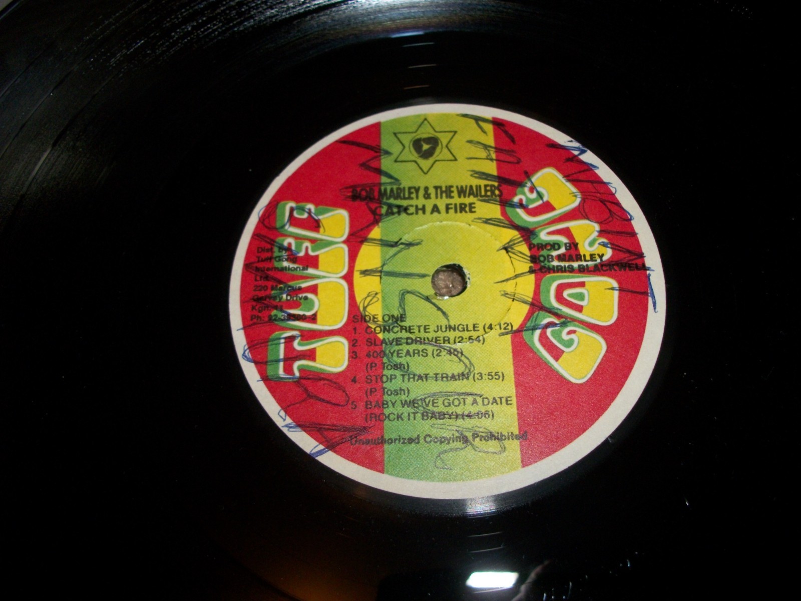 Bob Marley And The Wailers ‎– Catch A Fire LP Tuff Gong ‎– 422-846 201-1 JAMAICA