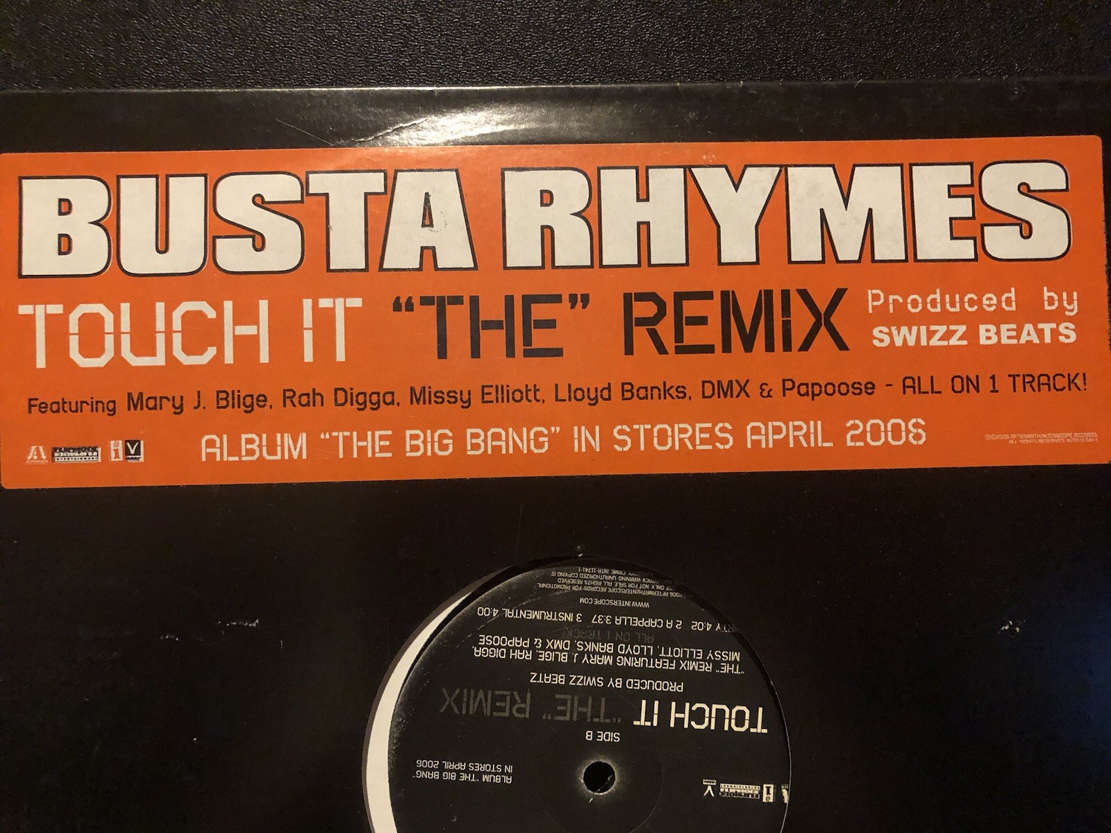 Busta Rhymes 12” Touch It “the Remix” VG++