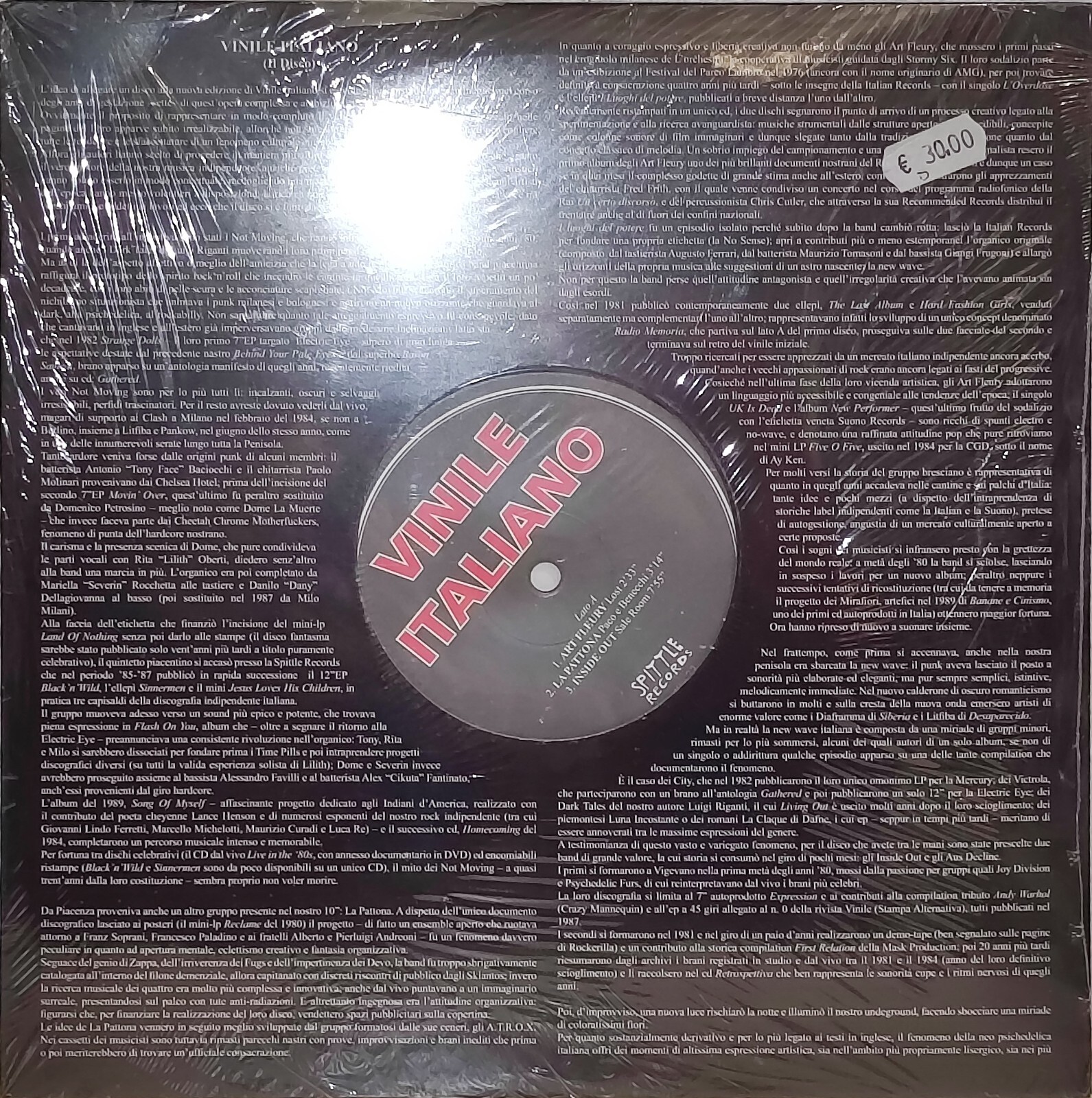 VINILE ITALIANO – ART FLEURY – LA PATTONA – INSIDE OUT – 10”