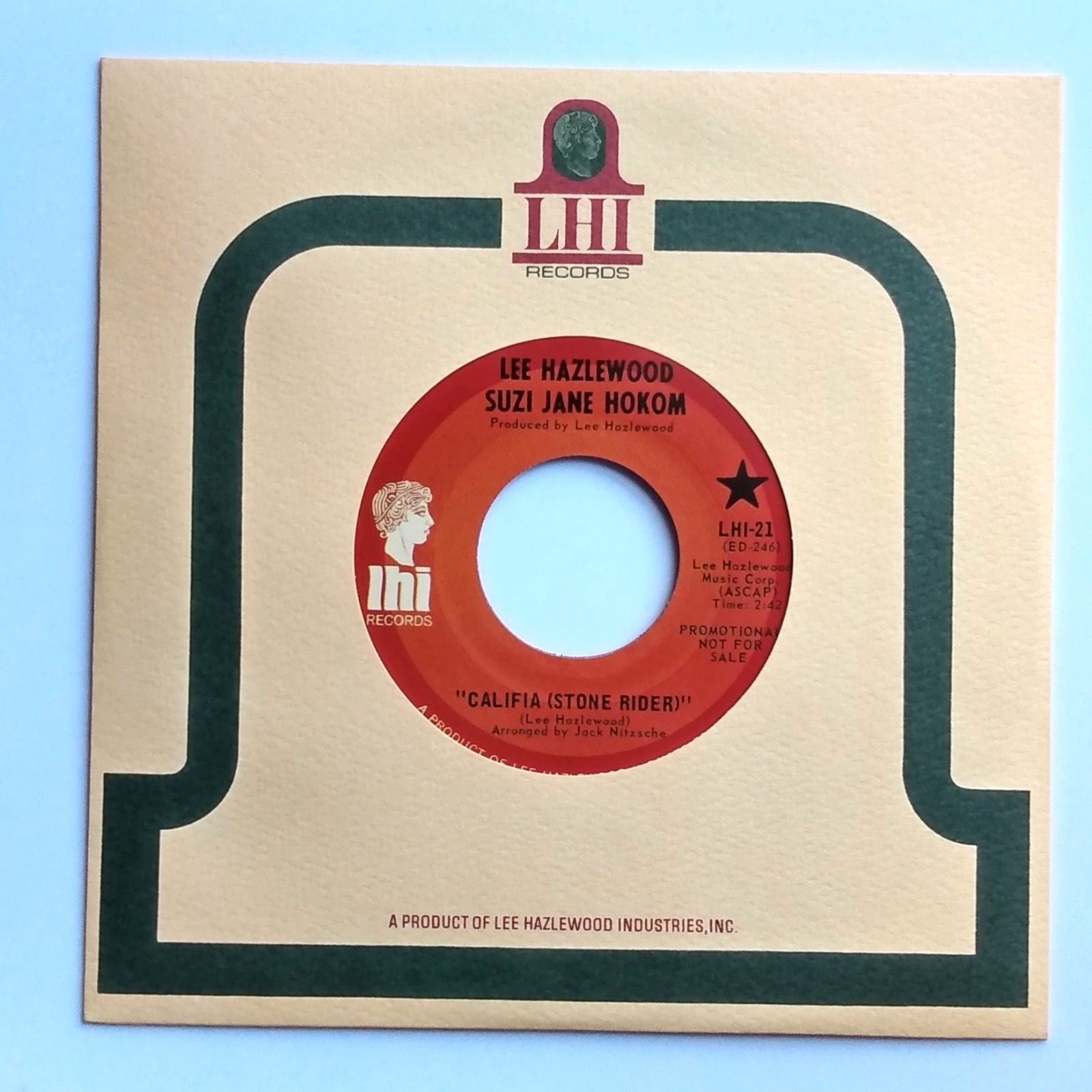 LEE HAZLEWOOD & SUZI JANE HOKOM: Stone Rider 7” Vinyl Single RSD Jack Nitzsche