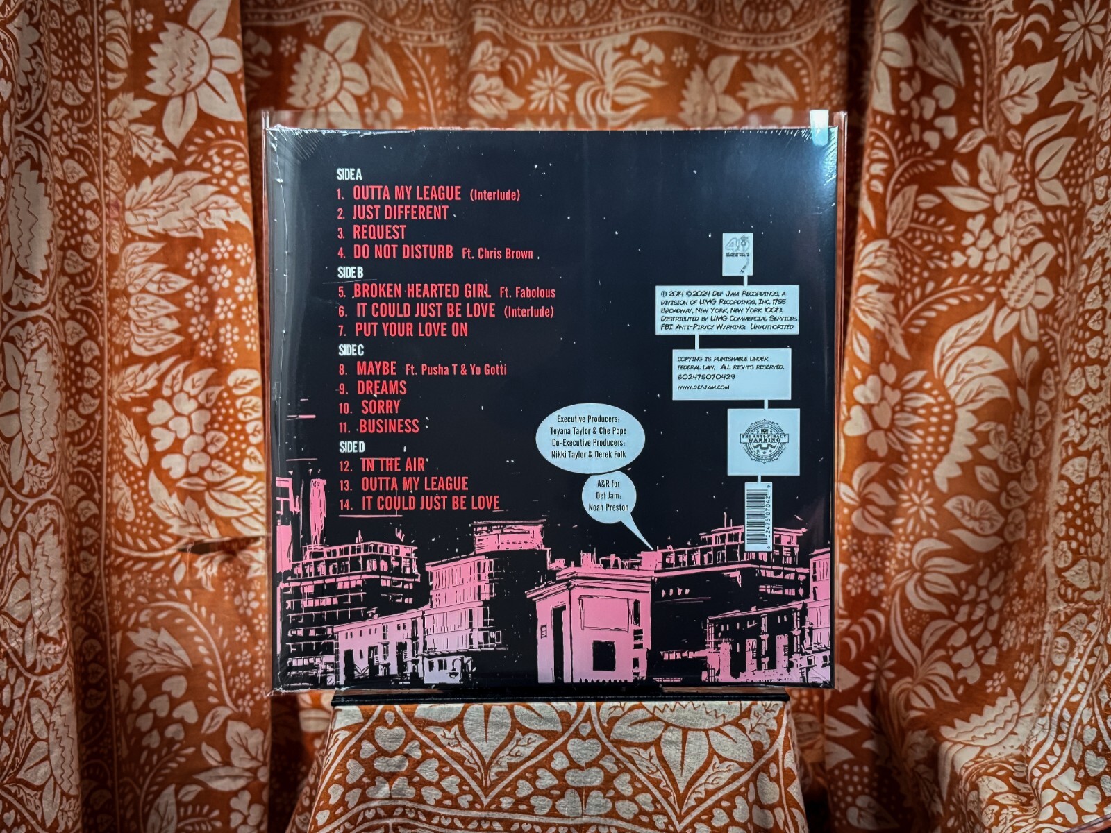 SEALED Teyana Taylor VII RED BLACK vinyl TRADING CARD album love Summer Walker
