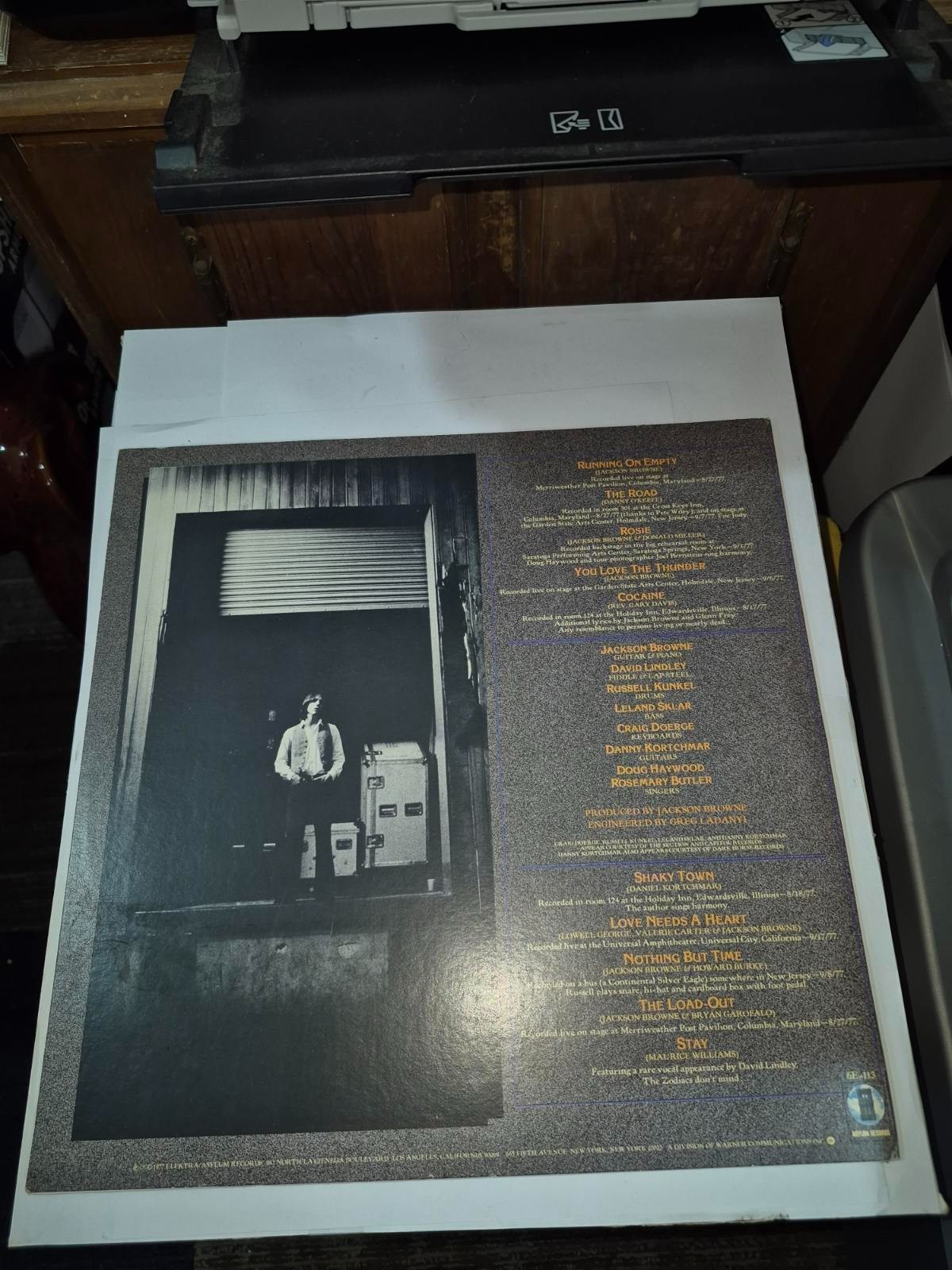 JACKSON BROWNE Running on Empty 1977 Asylum 1st Press 6E-113 Booklet