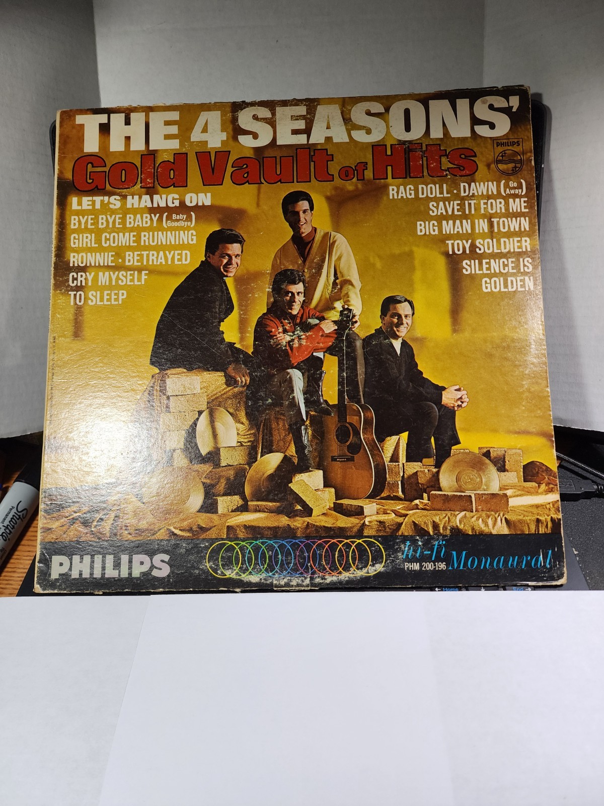 The 4 Seasons Gold Vault of Hits Vinyl – Philips PHM 200-196 mono 1965 GOOD R64
