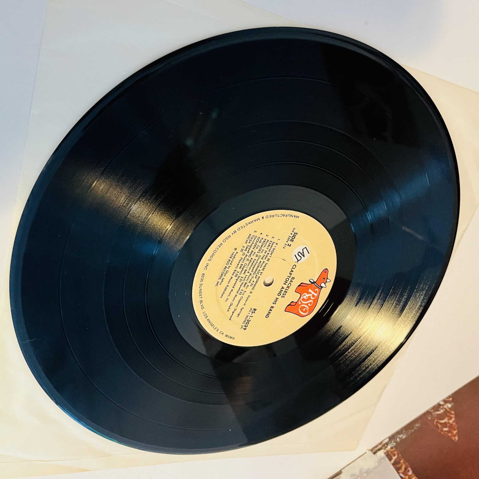 Eric Clapton Backless 12″ Black Vinyl LP 1978 USA Blues Classic Rock Vintage