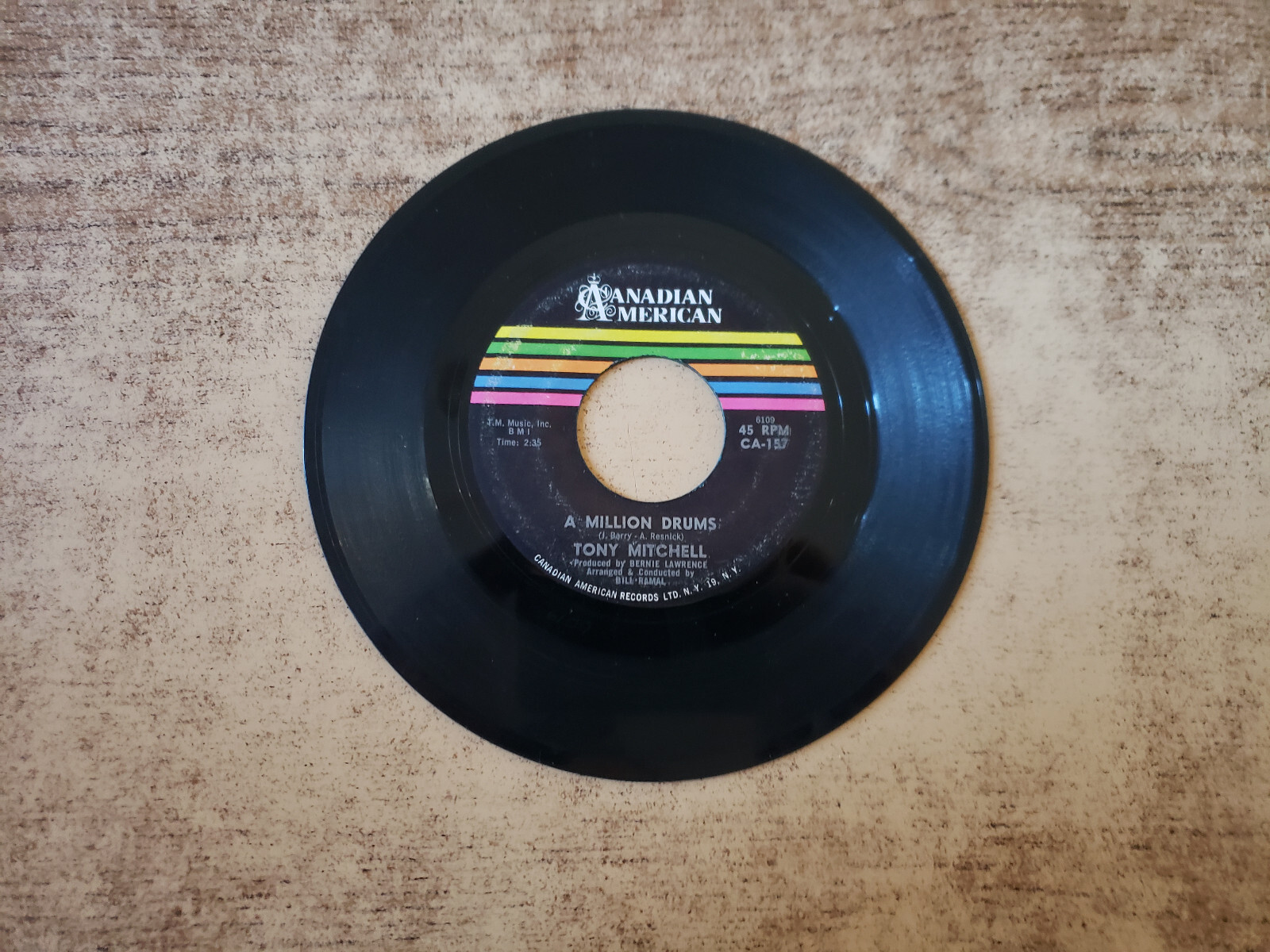 RARE 1960s VG Tony Mitchell Candle In The Wind / Write Me A Letter 143 45