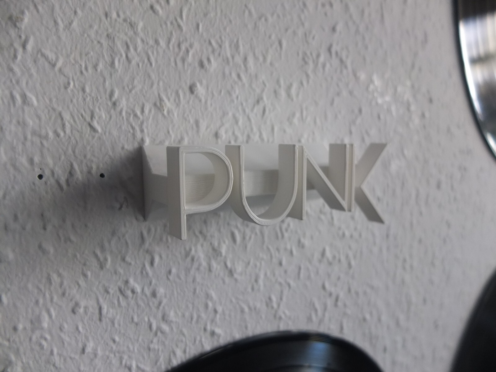 Lp Vinyl Wall Mount Punk Font 3D New Color Selectable