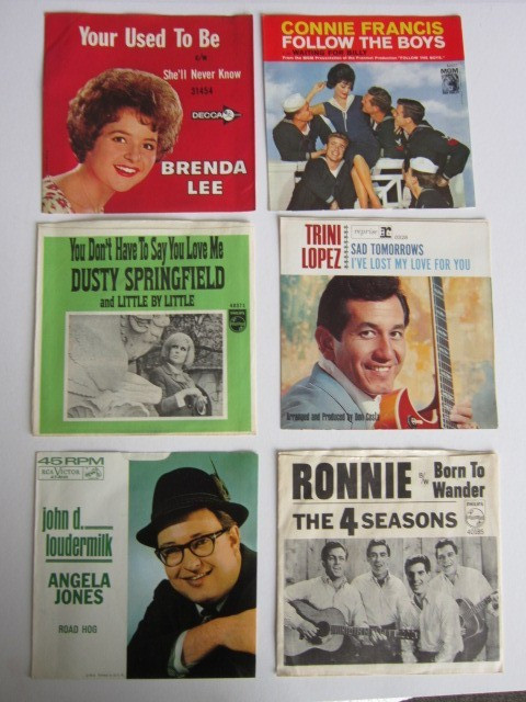 1960s POP COUNTRY Lot Of 53 PICTURE SLEEVES 45 RPM No Records ALL PICTURED
