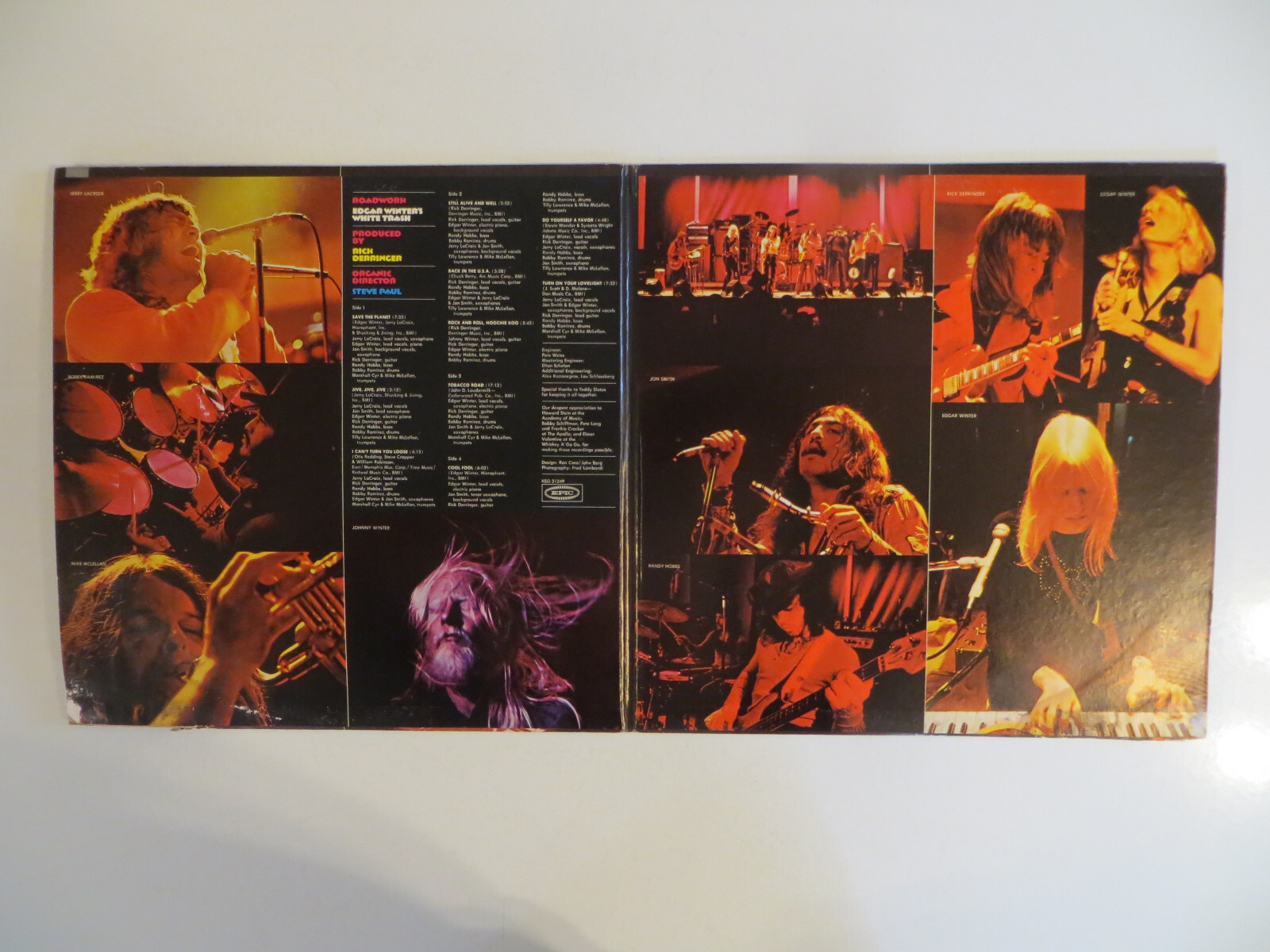 Edgar Winter’s White Trash – Roadwork – 2xLP 1972 Epic – Blues Rock,Pitman Press