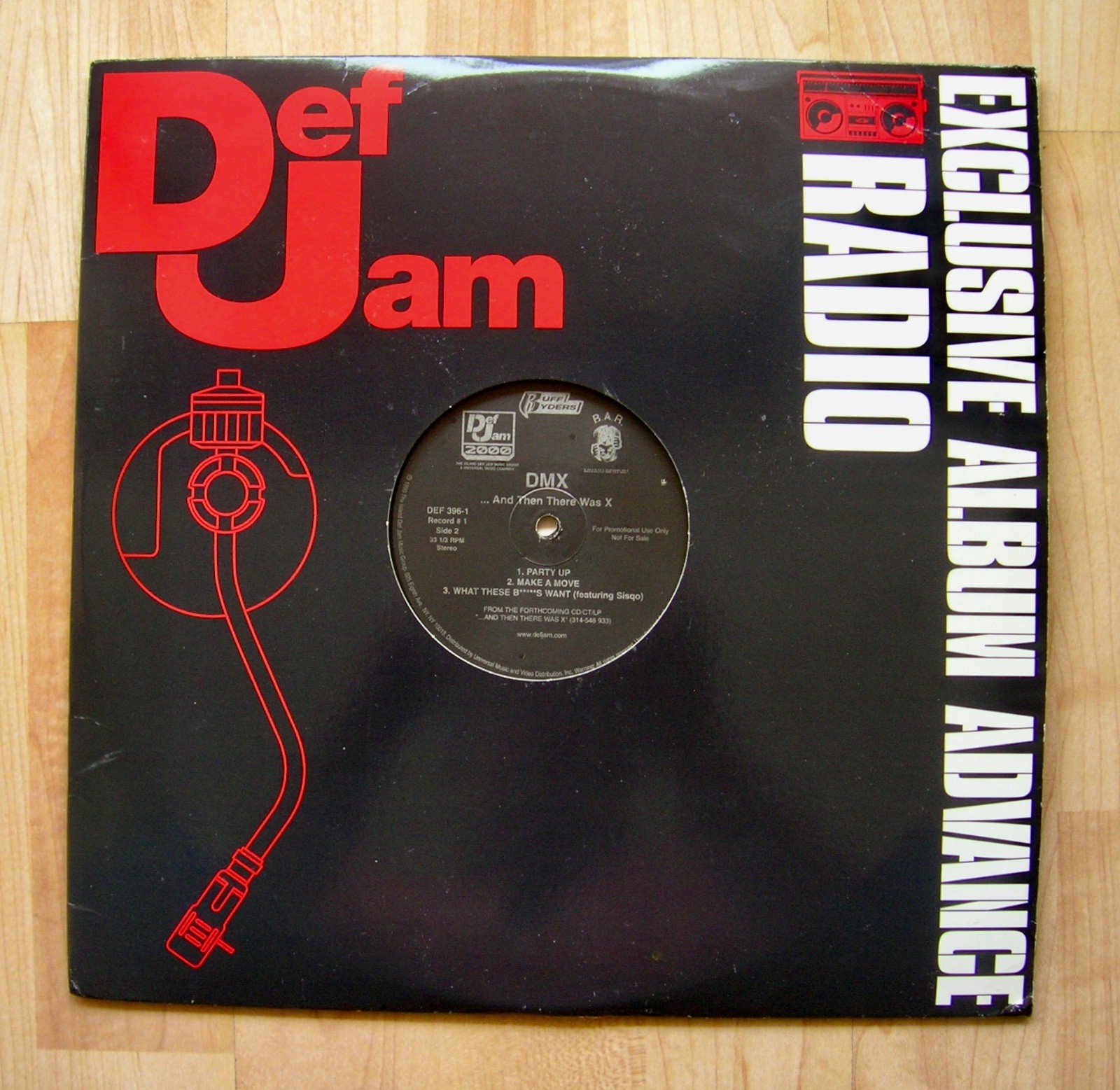 DMX and then there was X PROMO Def Jam DEF396-1 orig 1999 2LP gangsta NM