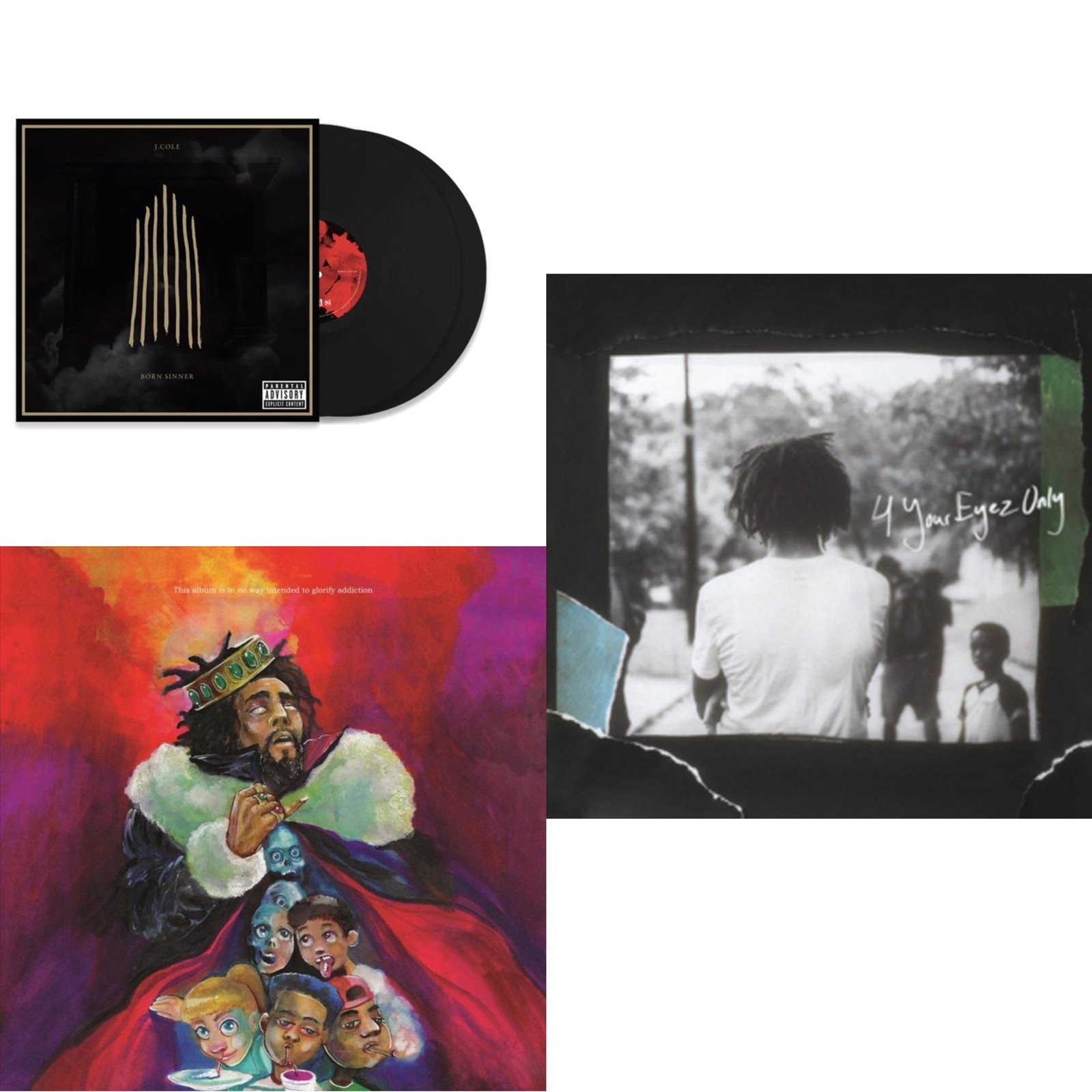 J. Cole – Born Sinner (X) (2LP) & Kod & 4 Your Eyez Only