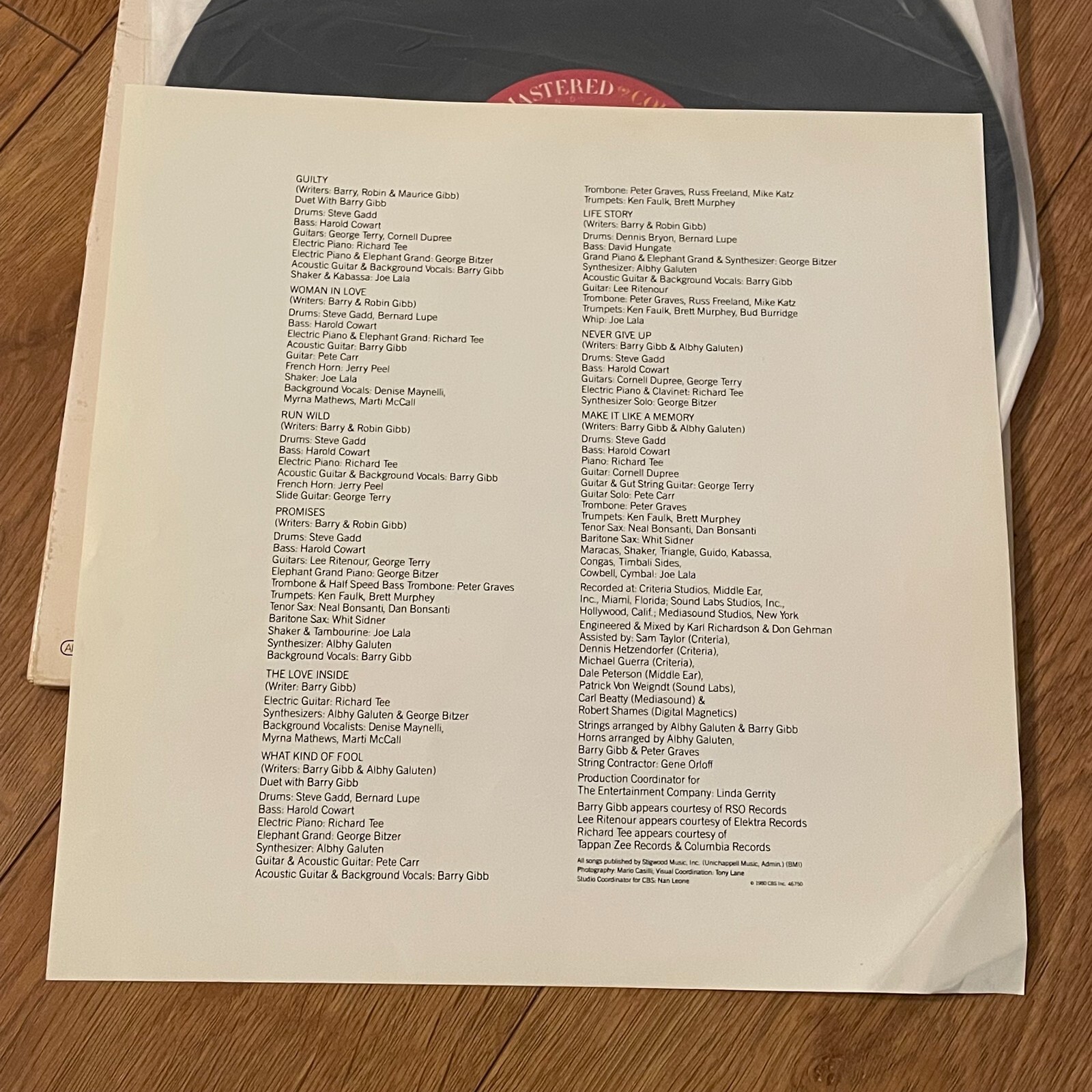 Streisand/Gibb LP: “Guilty”, 1980, Columbia (HC46750), HALF SPEED MASTERED, EXC