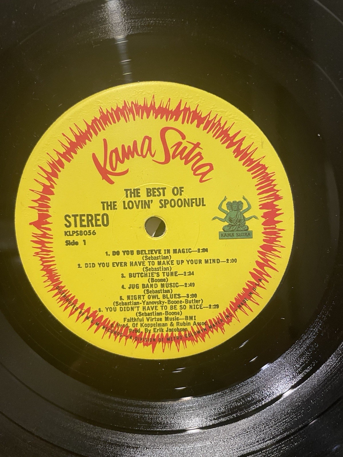 The Best of the Lovin’ Spoonful Vinyl LP Kama Sutra KLPS-8056 1967 4 Band Photos