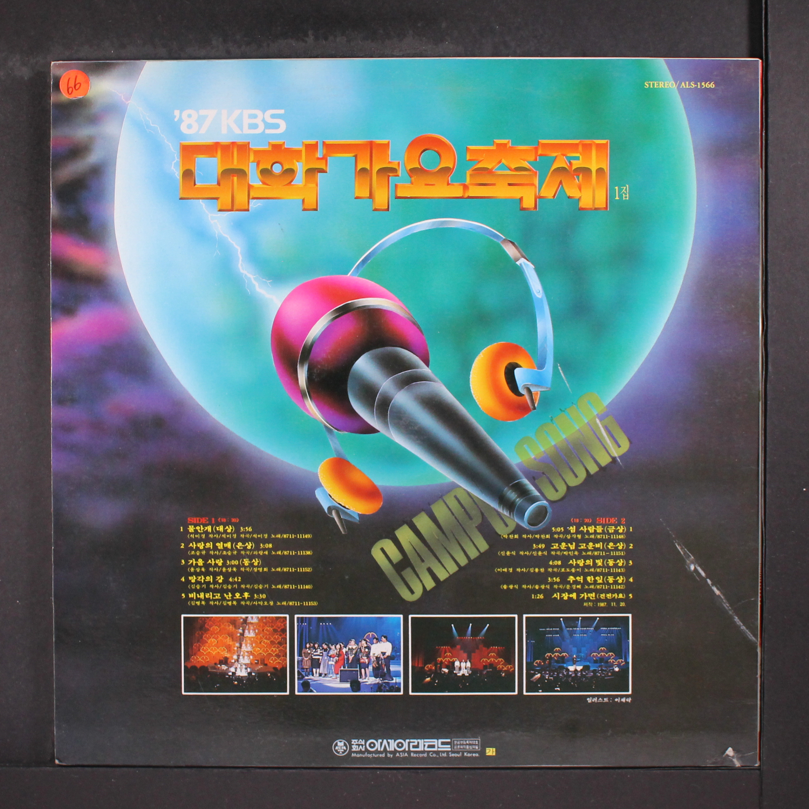 VARIOUS: ’87 kbs ASIA 12″ LP 33 RPM South Korea