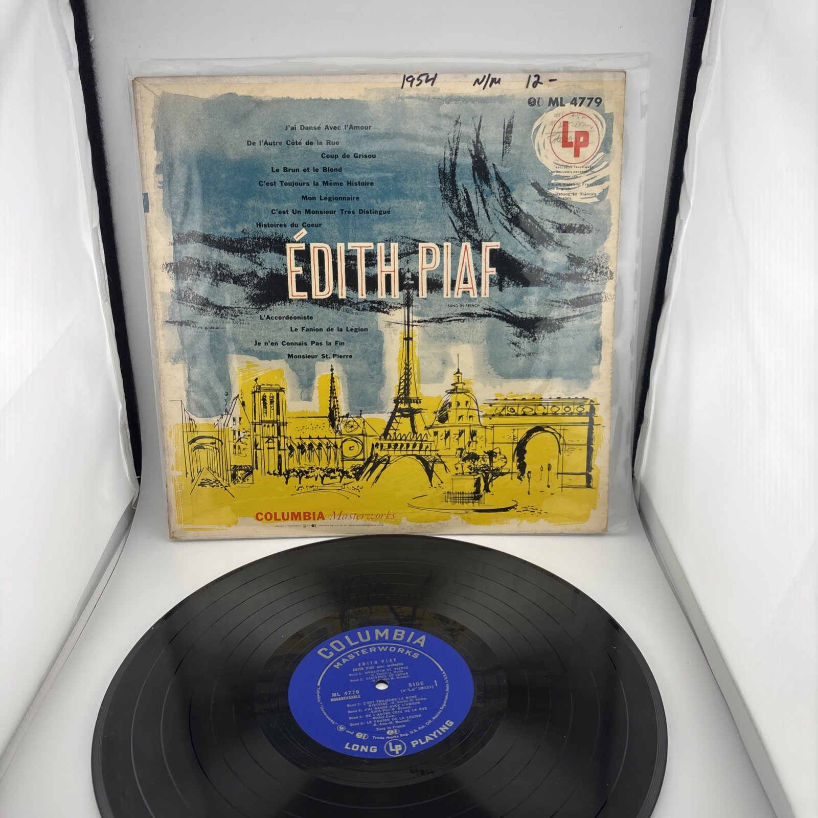 Edith Piaf “Self Titled” LP 1954 Columbia Masterworks ML VG++R
