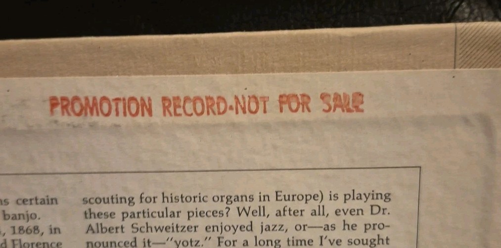 E. Power Biggs Plays Scott Joplin On The Pedal Harpsichord M-32495 Vinyl 12”