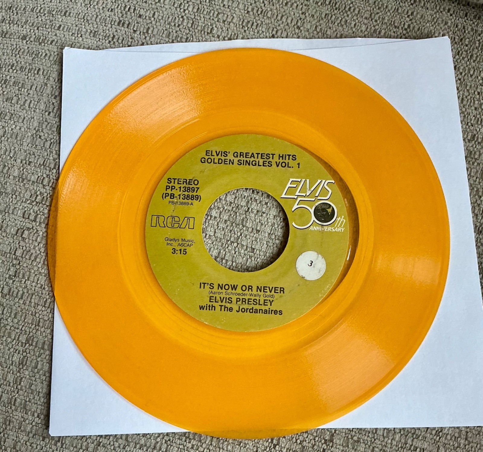 Elvis Presley – It’s Now Or Never/ Surrender 7” US GOLDEN/ ORANGE VINYL