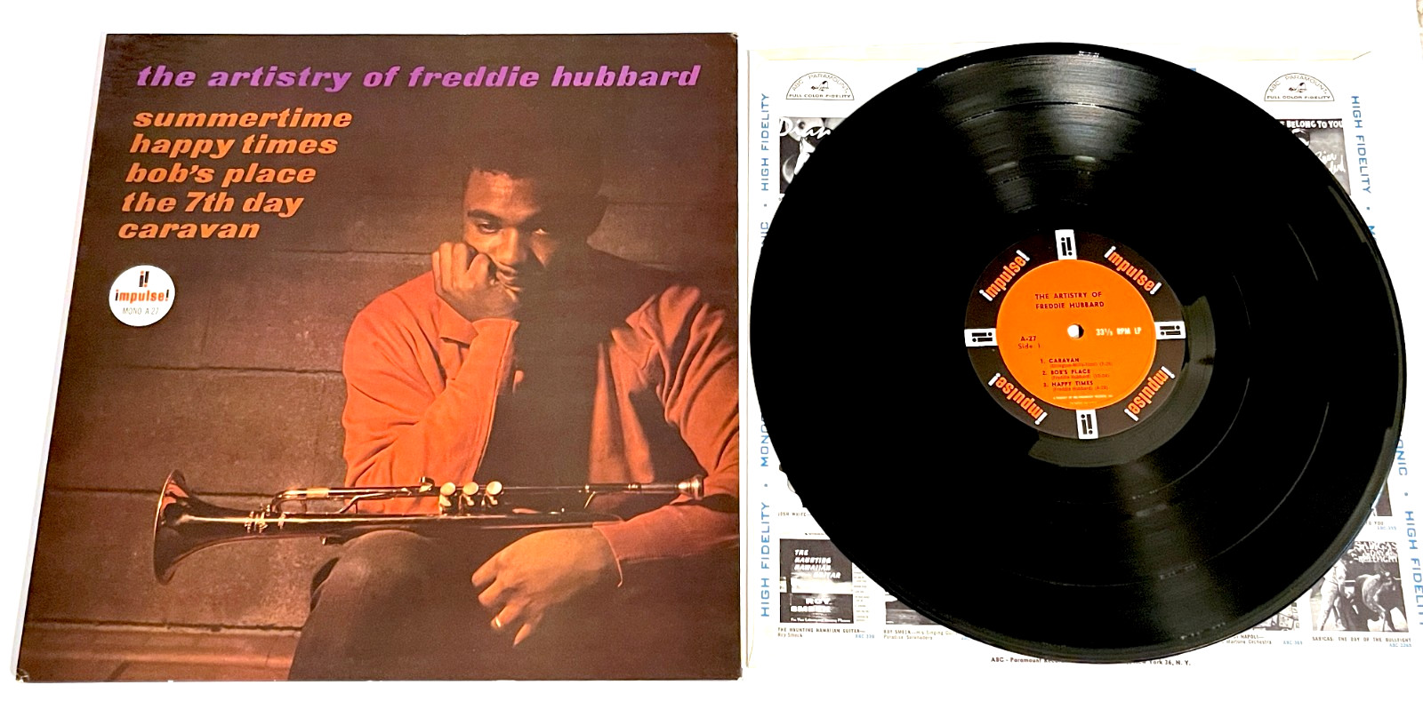 THE ARTISTRY OF FREDDIE HUBBARD 1963 IMPULSE! Vinyl LP A-27 Mono FLANAGAN Tested