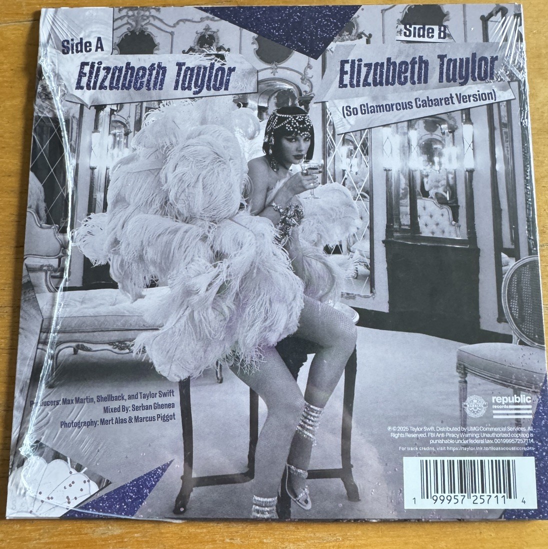 Taylor Swift “Elizabeth Taylor” Purple Glitter 7″ Vinyl New&Sealed RSD 2026