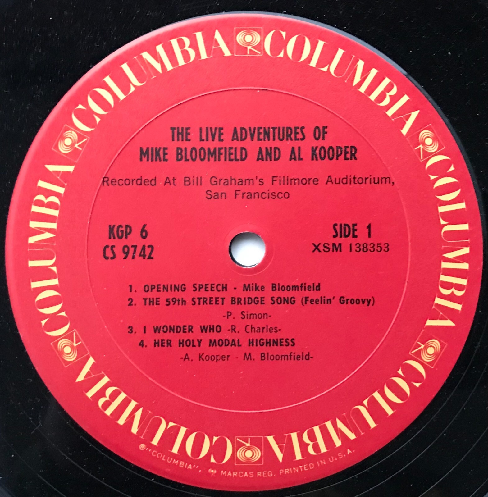 MIKE BLOOMFIELD & AL KOOPER “The Live Adventures…” RP 2LP 1970 Columbia VG++