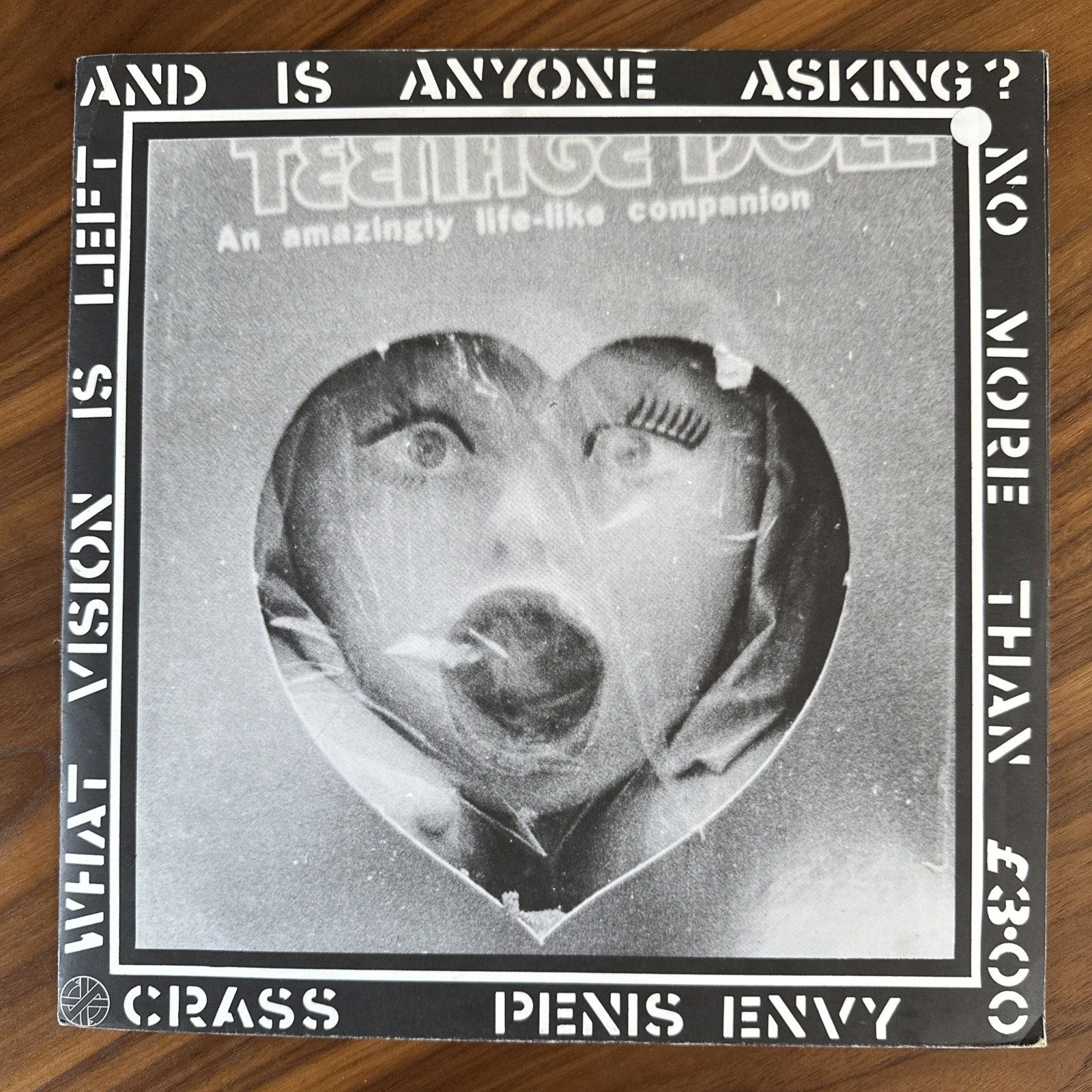Crass, Penis Envy. Crass Records, 321984/1. RE. £3.00- made in France. EX