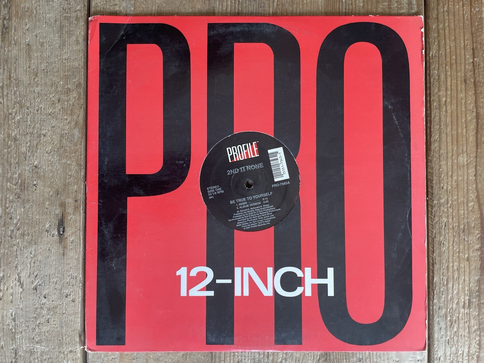 2nd II None: Be True To Yourself vinyl 12” G+ Profile Records PRO-7343 DJ Quik
