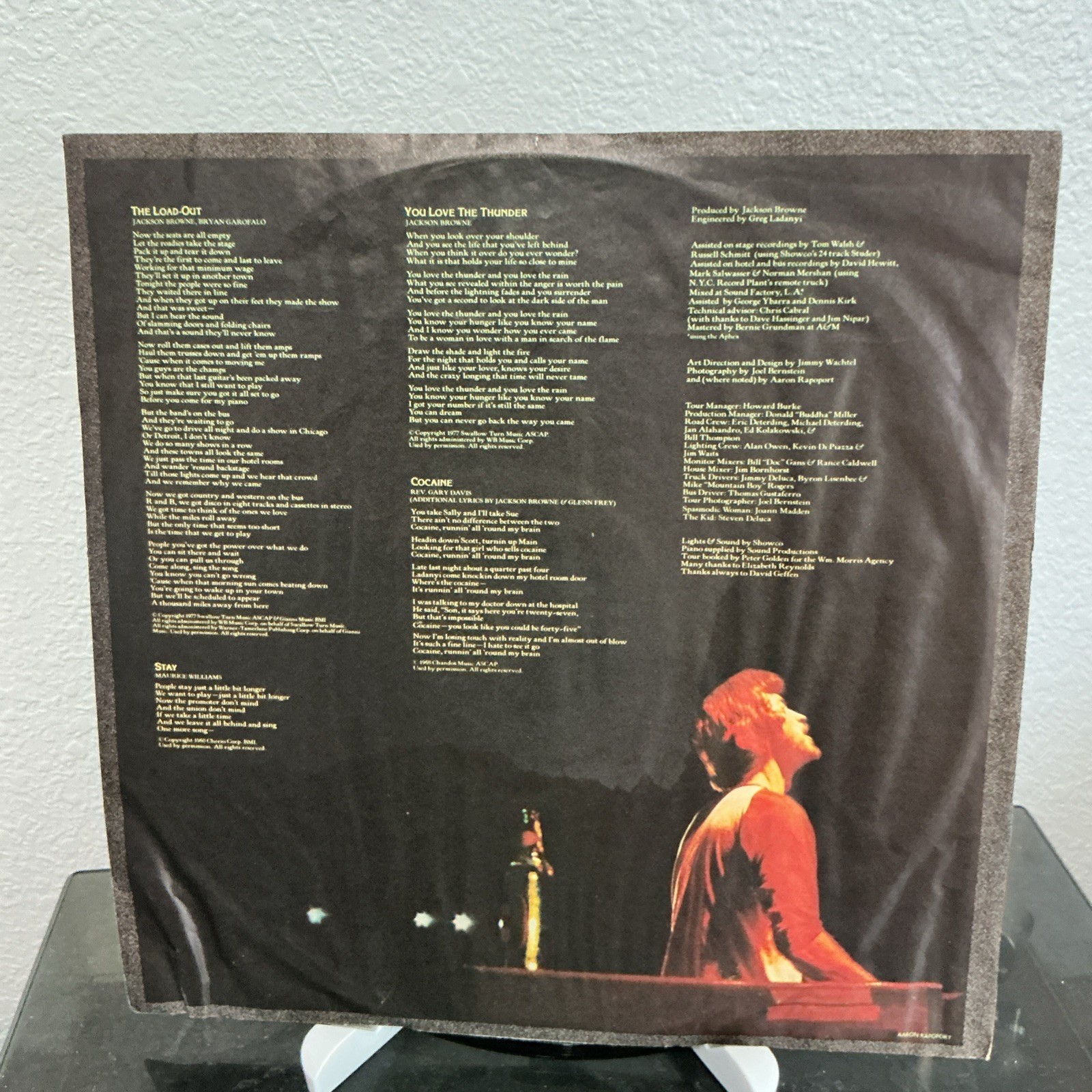 Jackson Browne – Running on Empty LP VG+ Vinyl/Strong G+ Sleeve