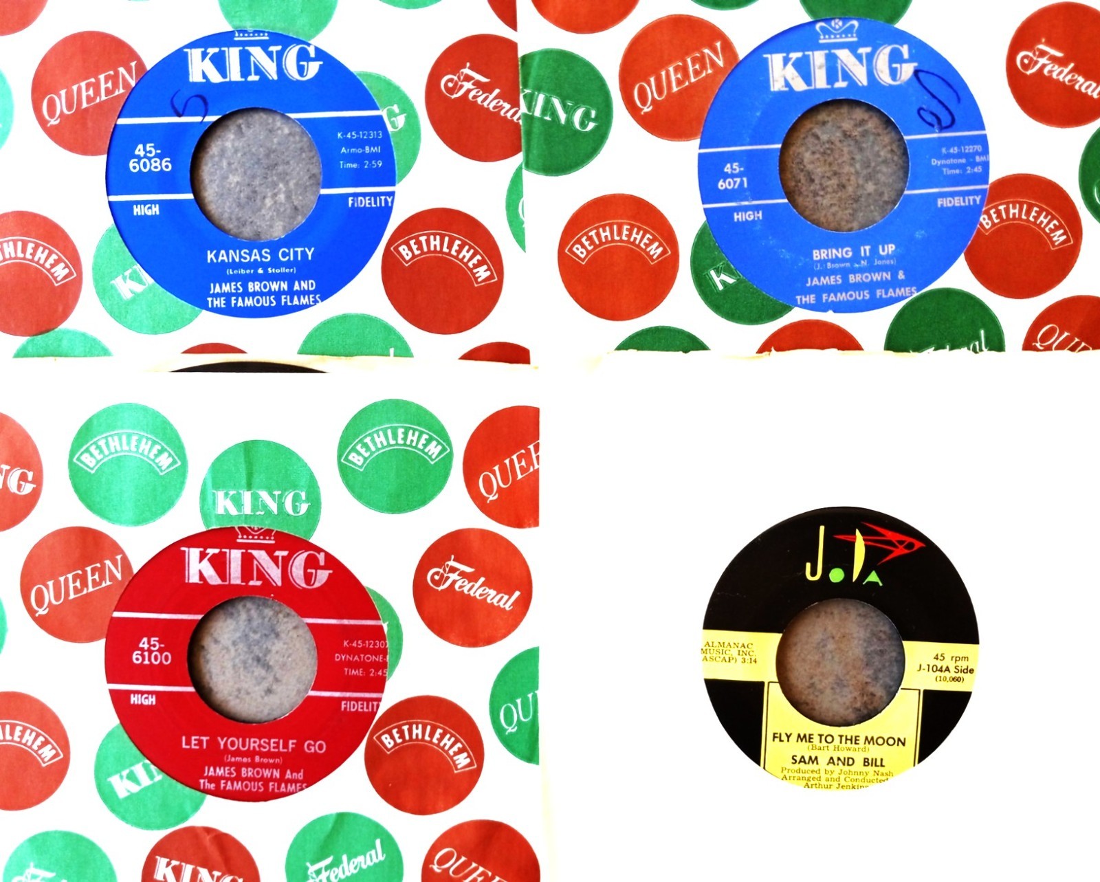 LOT OF 52 VINTAGE 45 RPM RECORDS – LOT #72 -LOOK CLOSELY FOR RARE GEMS