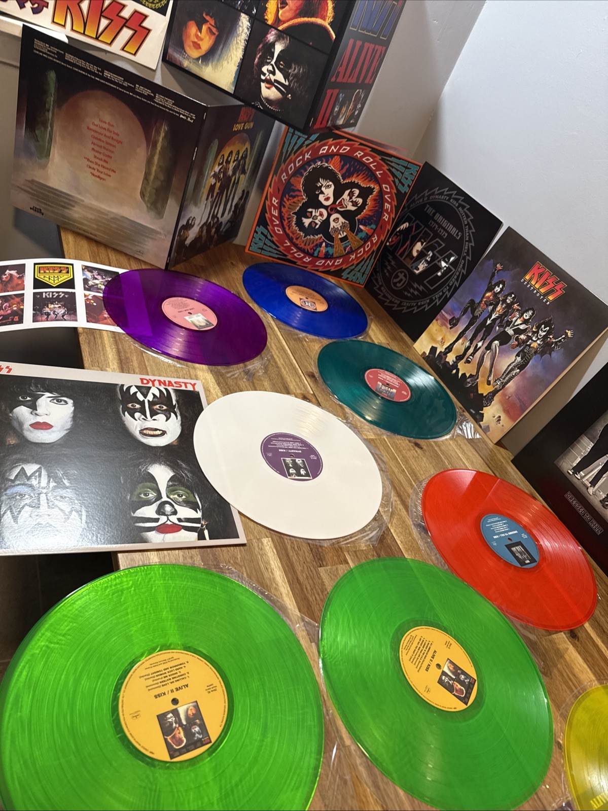 kiss the originals vinyl Box Set Japan Color Lp 1974-1979 Rock Destroyer Hotter