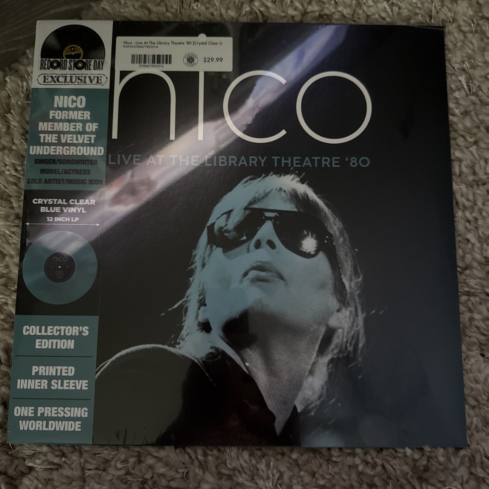 Live at the Library Theatre ’80 by Nico (Record, 2023) Sealed RSD Blue Vinyl