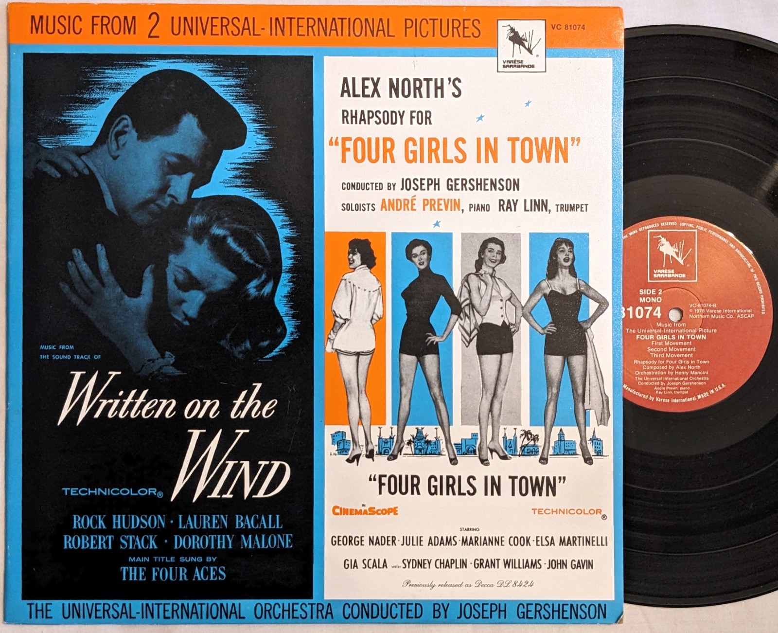 Alex North WRITTEN ON THE WIND/ FOUR GIRLS re ost LP Varese Sarabande VC 81074