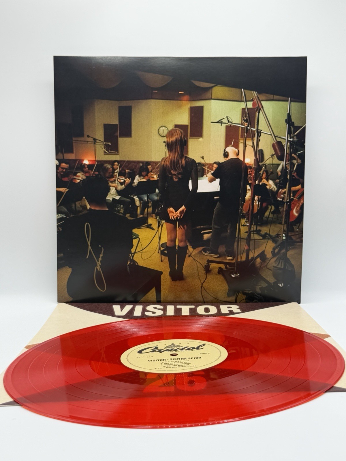 NEW Sienna Spiro SIGNED Visitor Red Vinyl Alt Cover AUTOGRAPHED Jacket Record LP