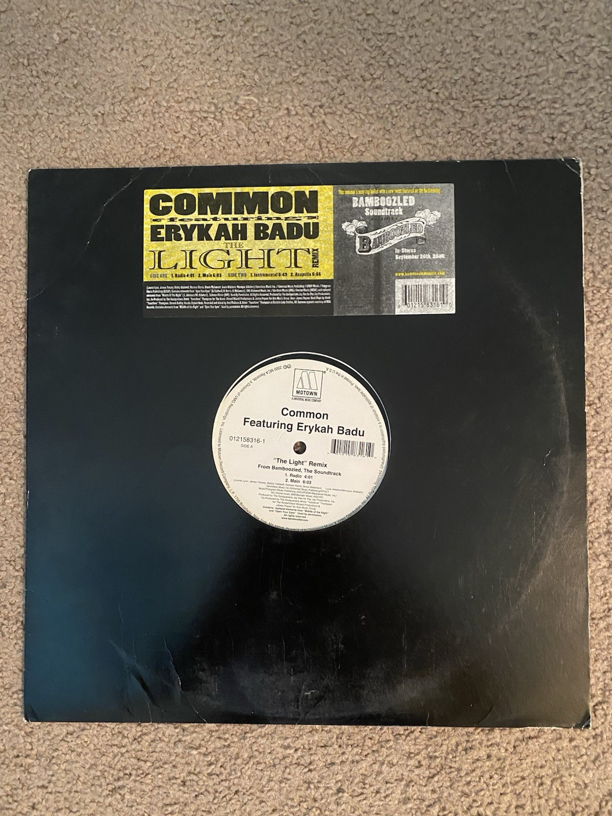 COMMON – THE LIGHT (REMIX) (12″) 2000 RARE!! ERYKAH BADU + JAY DEE / BAMBOOZLED