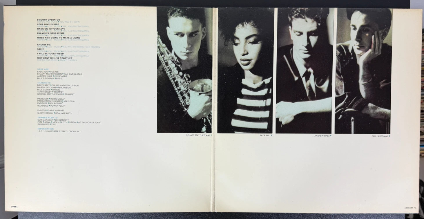 SADE Diamond Life PORTRAIT LP – EX/VG+