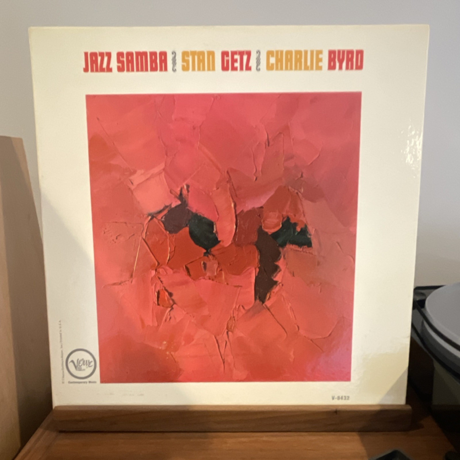 Stan Getz Charlie Byrd Jazz Samba Verve Jazz Samba Vinyl LP 12″ 33 RPM V-8432