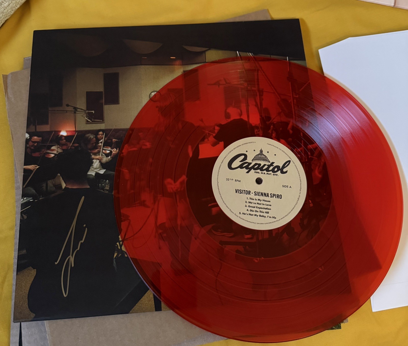Sienna Spiro Signed – 2 Visitor Vinyl LPs (Alternative Cover) Signed Red Vinyl