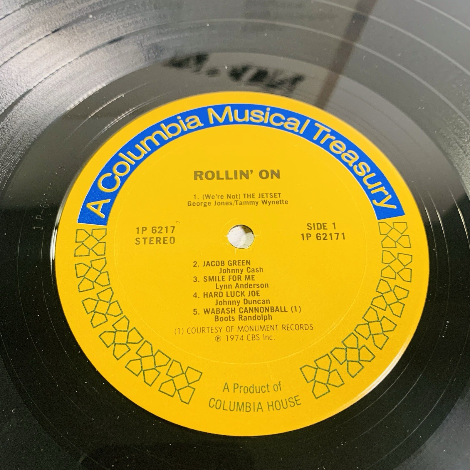 Rollin’ On Columbia House Vinyl LP 1974 1P 6217 v/a trucker country george jones