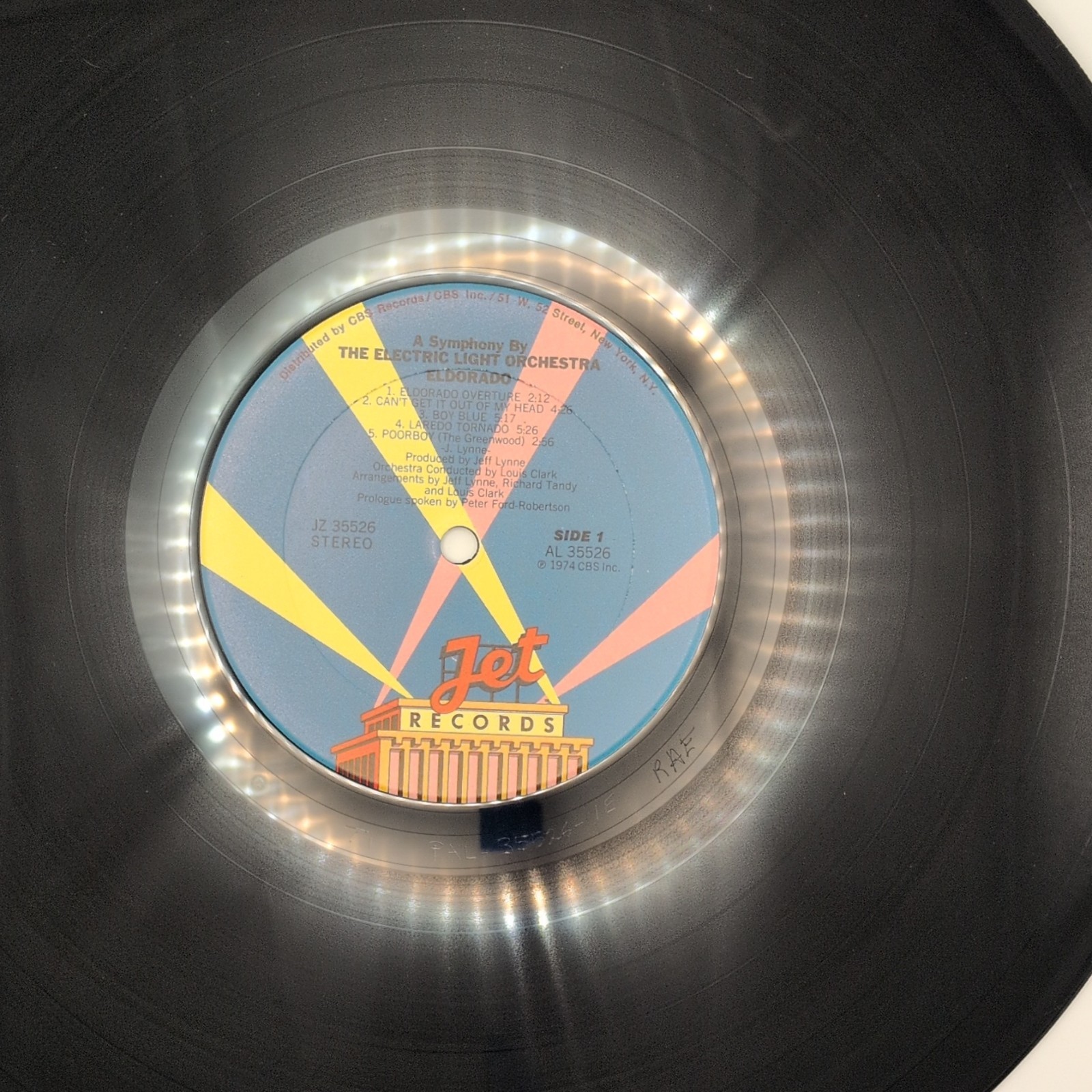 Electric Light Orchestra Eldorado LP Jet Records 1974 Rock 12″ Vinyl Promo Ster…