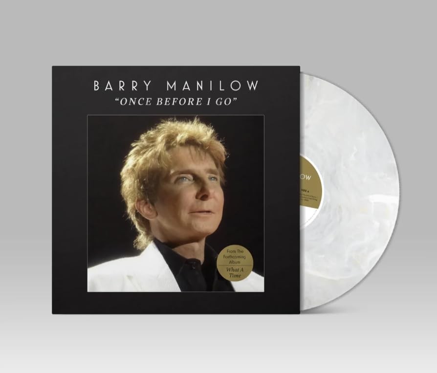 Barry Manilow Once Before I Go Iridescent Pearl Colored Vinyl 12″ Single Sealed